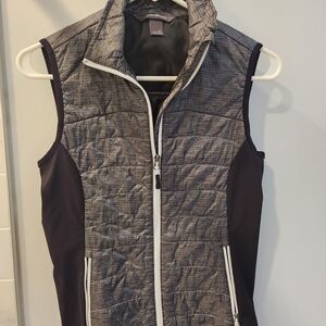 Women's Gray Quilted Vest